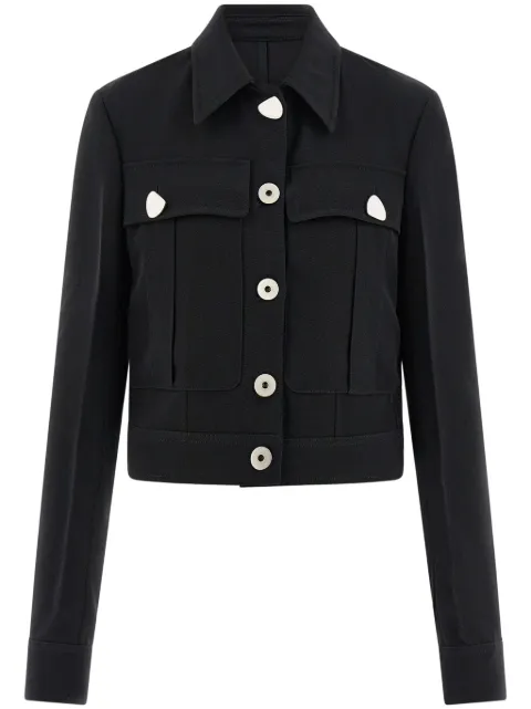 Ferragamo trucker style wool jacket Black 775386