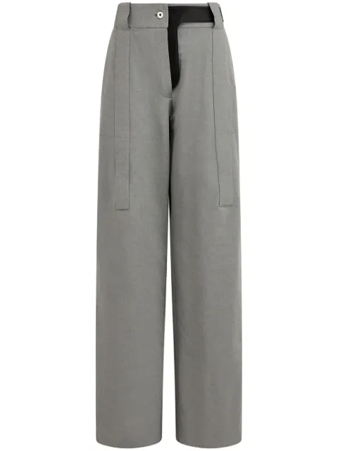 Ferragamo canvas palazzo trousers Grey 775876