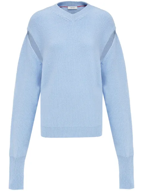 Ferragamo layered cashmere sweater Blue 776081
