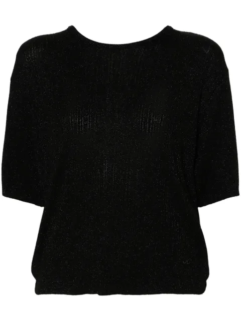Jacob Cohën twisted ribbed-knit T-shirt Black VSG3311X1565