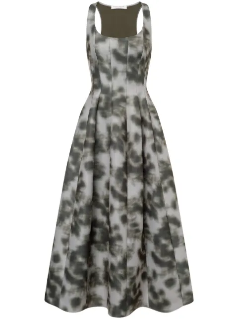 Philosophy Di Lorenzo Serafini abstract-print full-skirt dress Grey AEF242G04025737