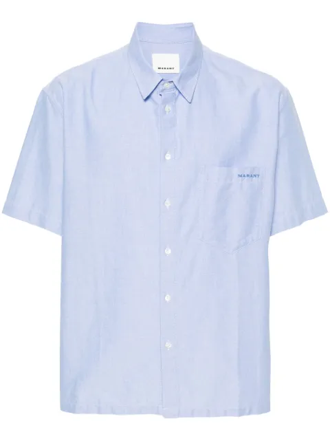 MARANT Iggy logo-embroidered shirt Blue CH0039HAB1I14H