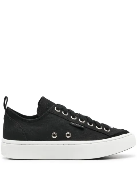Courrèges Canvas 01 embroidered-logo sneakers Black 224SSN027C00105