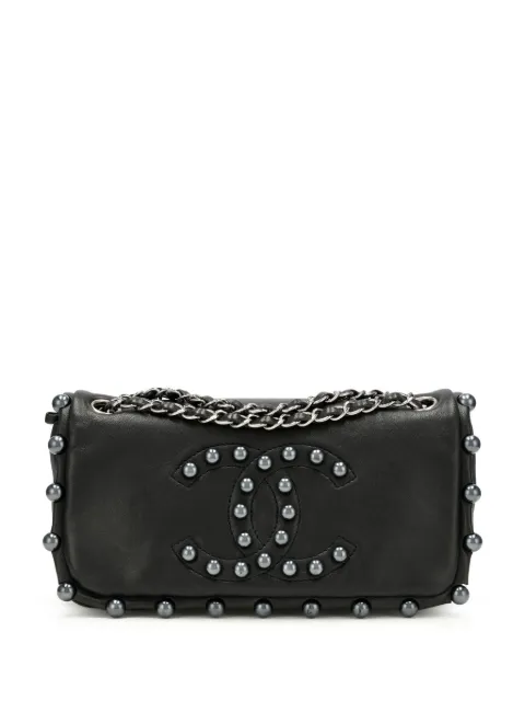 CHANEL Pre-Owned 2008 CC Obsession shoulder bag Black CHANELPEARLFLAP