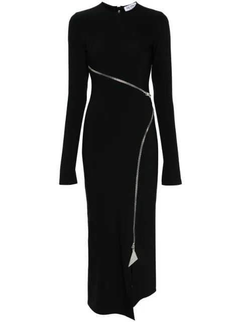 The Attico zip-detail midi dress Black 248WCM158E100