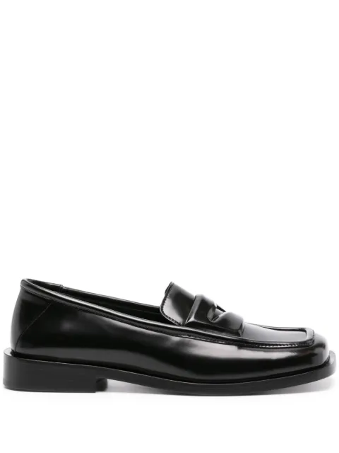 The Attico Amanda leather loafers Black 247WS834L046