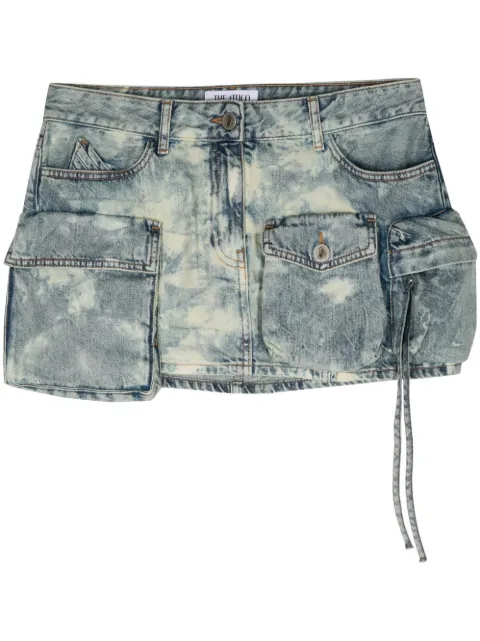 The Attico Fay bleach-wash mini skirt Blue 248WCS136D090