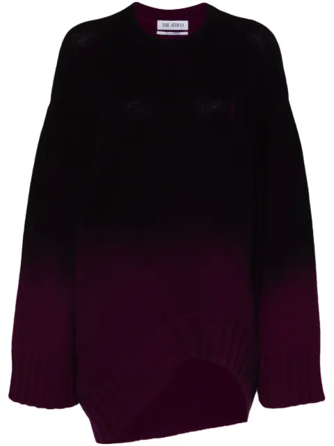 The Attico ombré-effect long-length jumper Black 248WCA360KW046