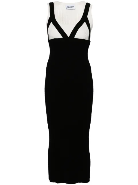 Jean Paul Gaultier Madone ribbed-knit dress Black 2425FRO184M0680100