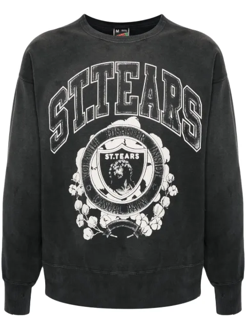 SAINT MXXXXXX logo-print cotton sweatshirt Black SMYS80000C02
