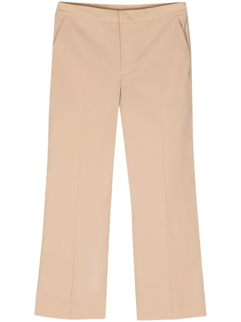 TWINSET logo-plaque cropped trousers Neutrals 241TT2072