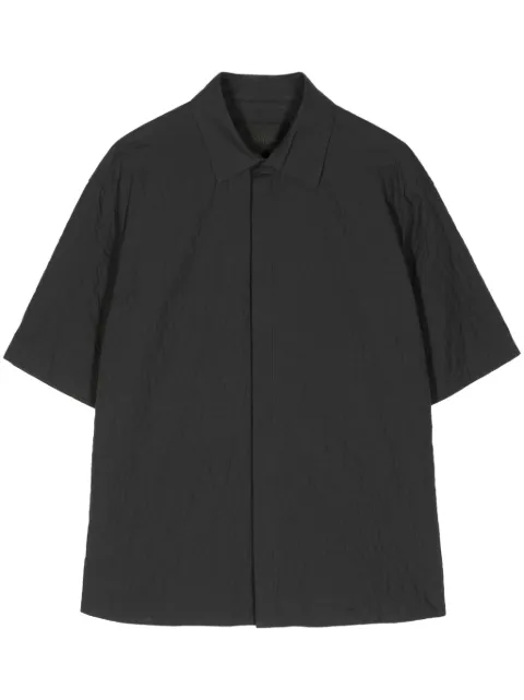 Neil Barrett crinkled cotton shirt Black MY60215AY043
