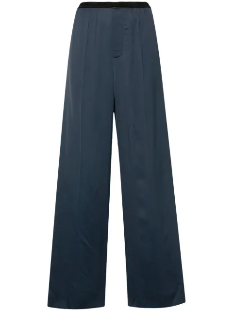 Balenciaga logo-waistband straight-leg pants Blue 675482TNO61