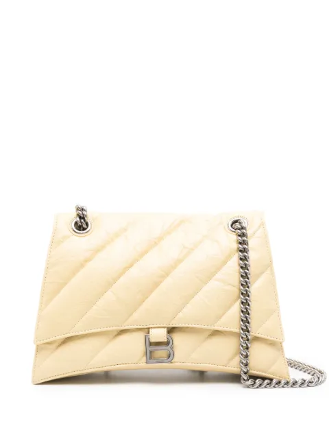 Balenciaga medium Crush leather shoulder bag Yellow 716393210J0