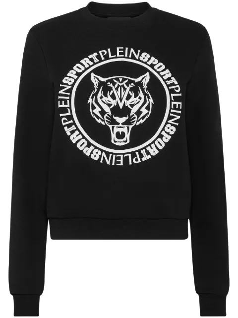 Plein Sport tiger-print sweatshirt Black FADCWJO0990SJO001N