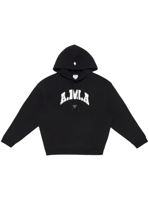COUNTY OF MILAN AMA slogan-print hoodie Black CMBB106F24FLE0081001