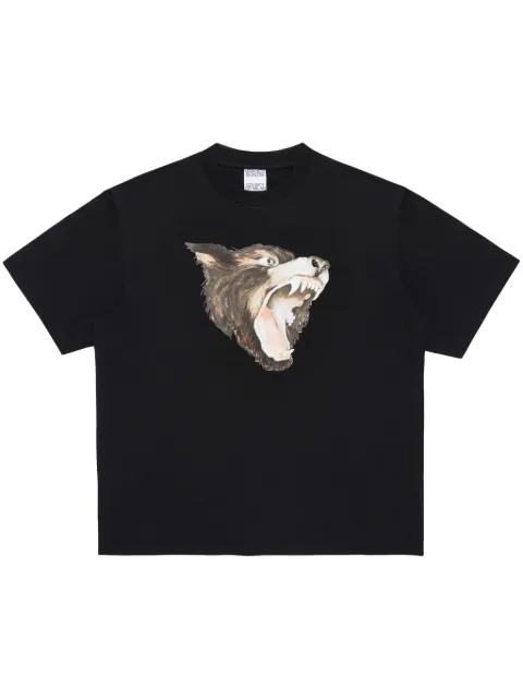 COUNTY OF MILAN Wolf short-sleeve T-shirt Black CMAA056F24JER0081060