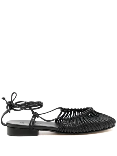 Hereu Mantera knotted leather sandals Black MANTWFS24A