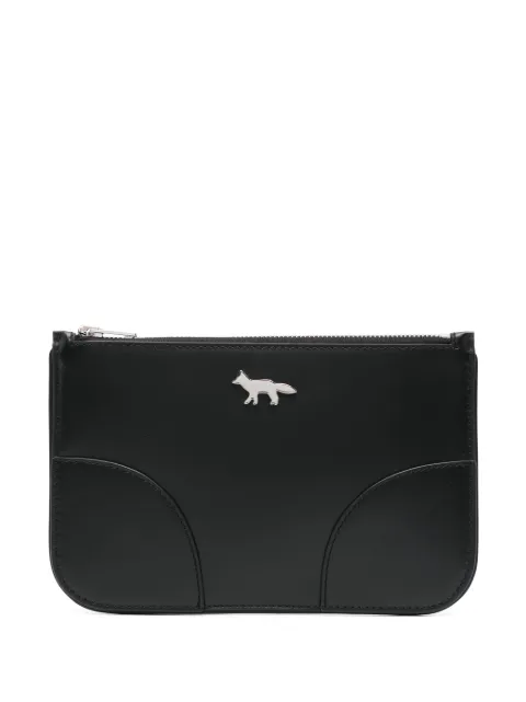 Maison Kitsuné Boogie leather clutch Black MW05341LC0044
