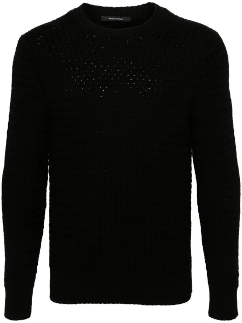 Tagliatore interwoven wool jumper Black WELTPWI2401