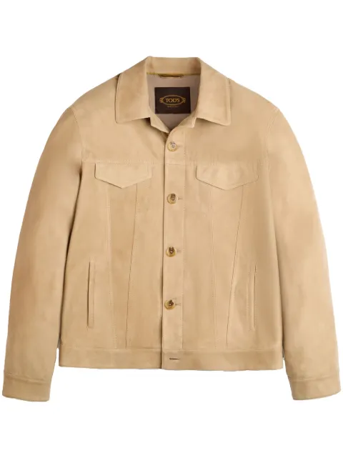 Tod's suede trucker jacket Neutrals X1M12490040WDN