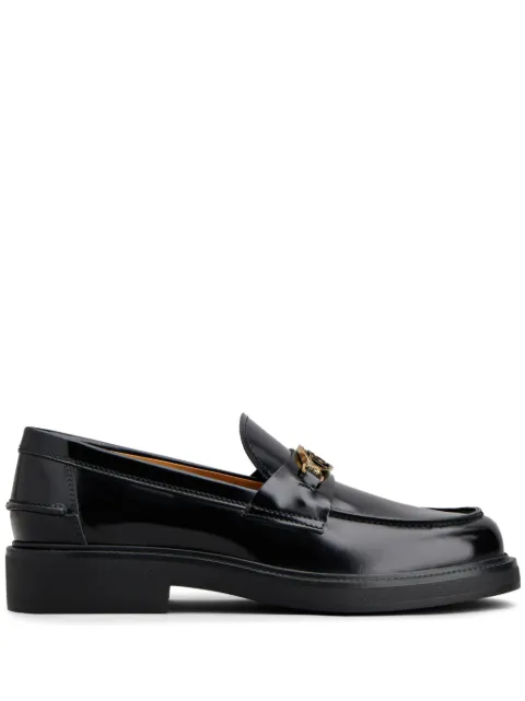 Tod's logo-plaque leather loafers Black XXW20L0IM70SHA