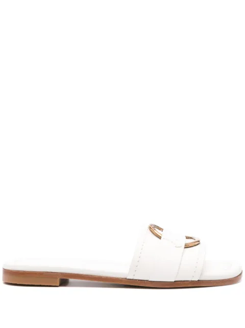 Moncler Bell leather slides White J109B4C00160M4097