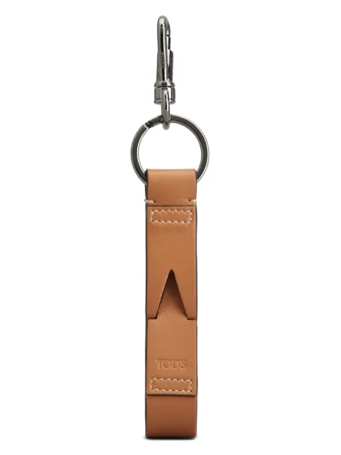 Tod's Greca logo-debossed key holder Brown XAMGRE40200RLX