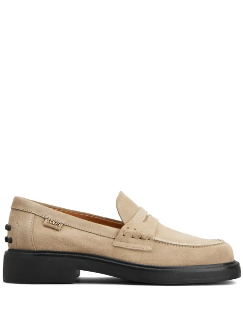Tod's penny-slot suede loafers Neutrals XXW20L0IP70RE0