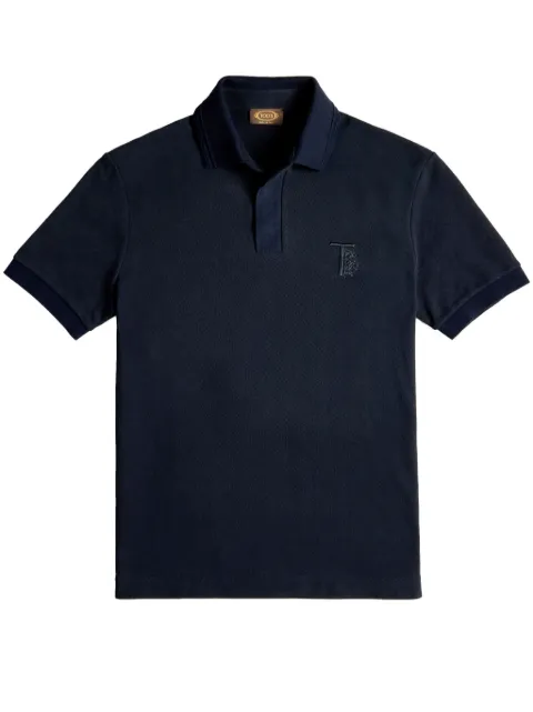 Tod's embroidered-logo polo shirt Blue X5MB2495500WGD