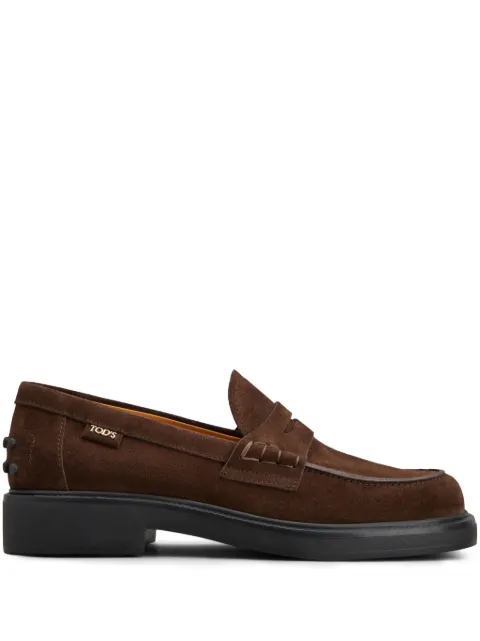 Tod's round-toe leather loafers Brown XXW20L0IP70RE0