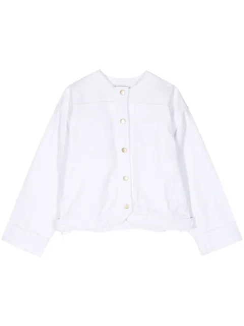 LITKOVSKA single-breasted denim jacket White J08SS24