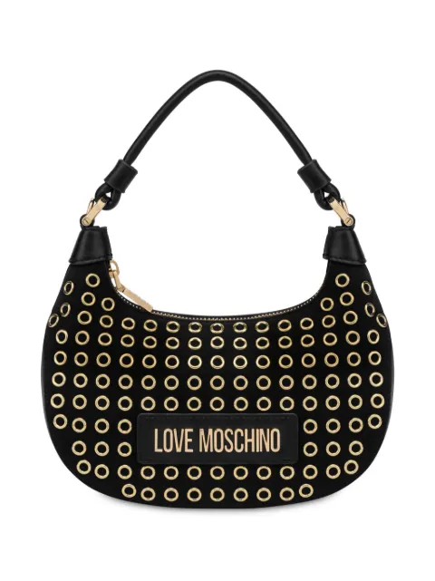 Love Moschino eyelet-embellished mini bag Black JC4058PP1LLH1
