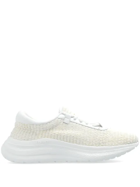 Casadei Mia woven-design leather sneakers White 2J905X0201C2465