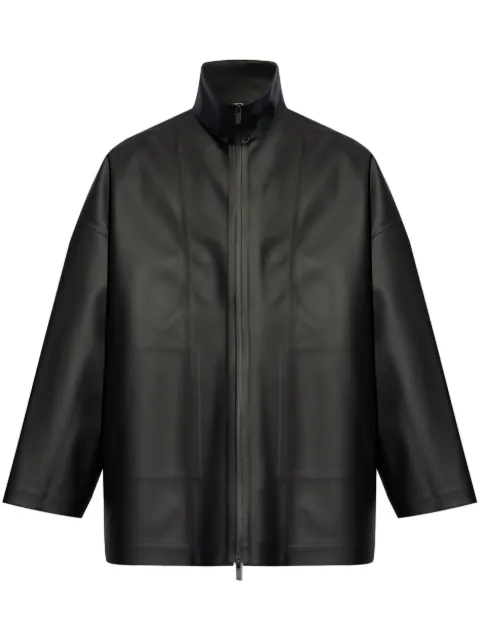 Fear Of God high-neck faux-leather jacket Black FG830408RUB