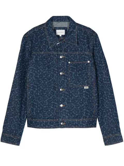 Maison Kitsuné geometric-patterned denim jacket Blue MM02112WW5024