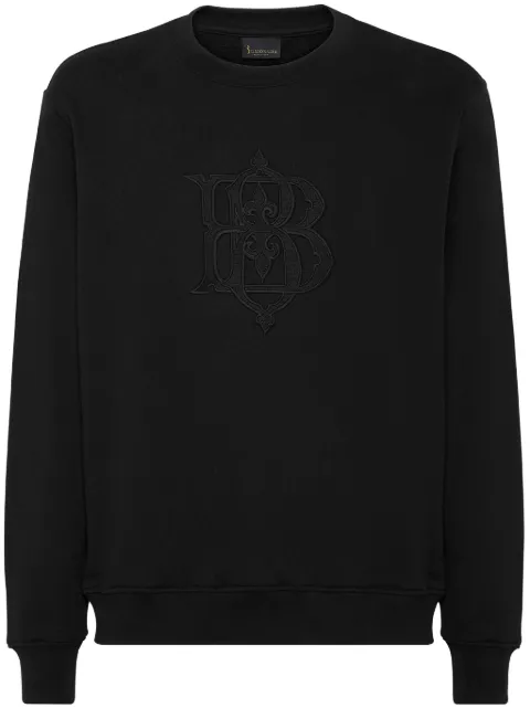 Billionaire logo-appliqué cotton sweatshirt Black WADCMJO1284BTE014N