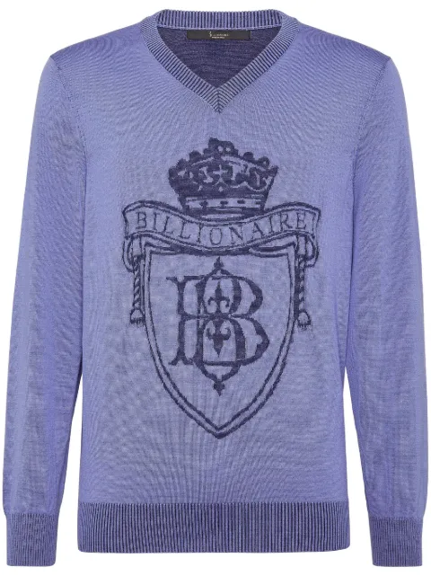 Billionaire Silk Pullover Purple WADCMKO1407BKN001N