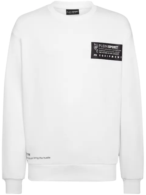 Plein Sport logo print sweatshirt White FADCMJO1264STE003N
