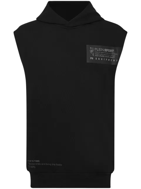 Plein Sport sleeveless hoodie Black FADCMJK0031STE003N