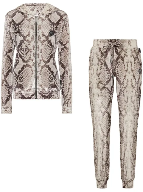 Philipp Plein python-print tracksuit set Neutrals FADCWJJ0217PTE003N