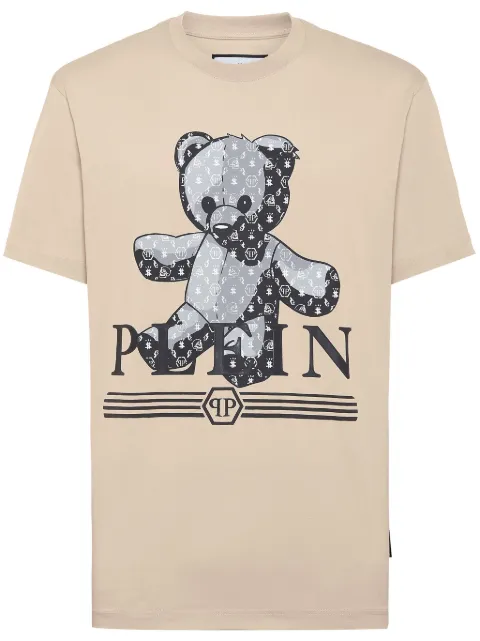 Philipp Plein Teddy Bear cotton T-shirt Neutrals FADCMTK7432PJY002N