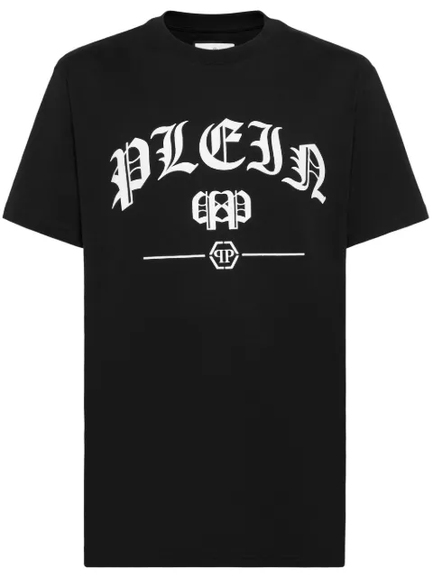Philipp Plein logo-print cotton T-shirt Black FADCMTK7402PJY002N