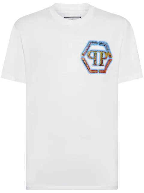 Philipp Plein logo-embellished cotton T-shirt White FADCMTK7342PJY002N