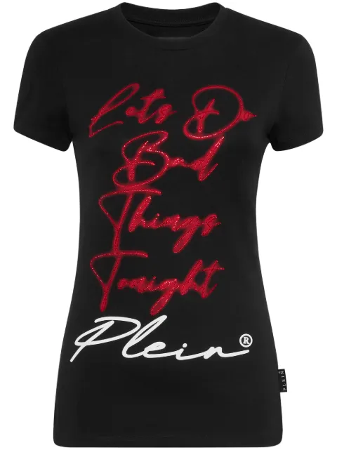 Philipp Plein Sexy Pure cotton T-shirt Black FADCWTK3278PJY002N