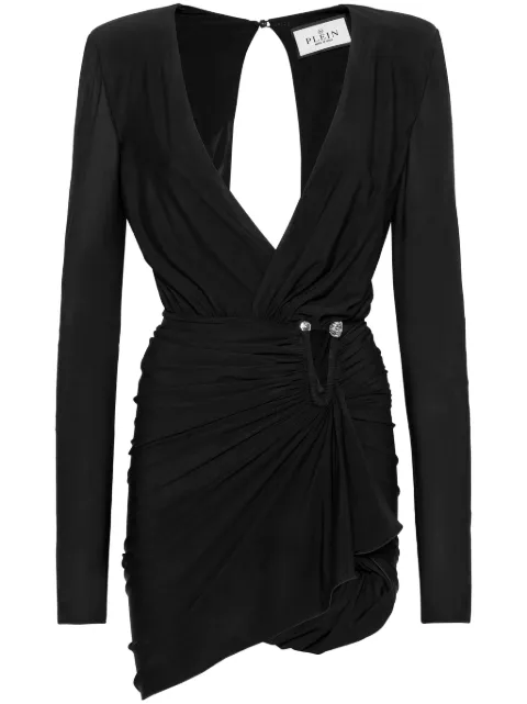 Philipp Plein piercing-detail mini dress Black FADCWRG3133PTE003N
