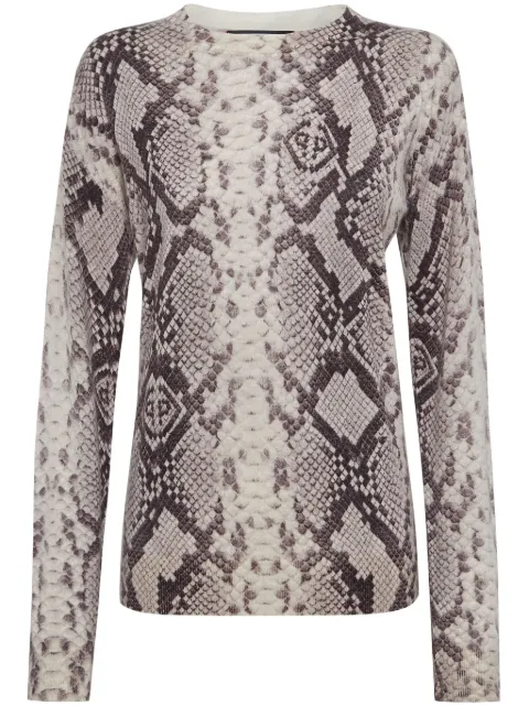 Philipp Plein Pitone cashmere sweater Neutrals FADCWKO0602PKN002N
