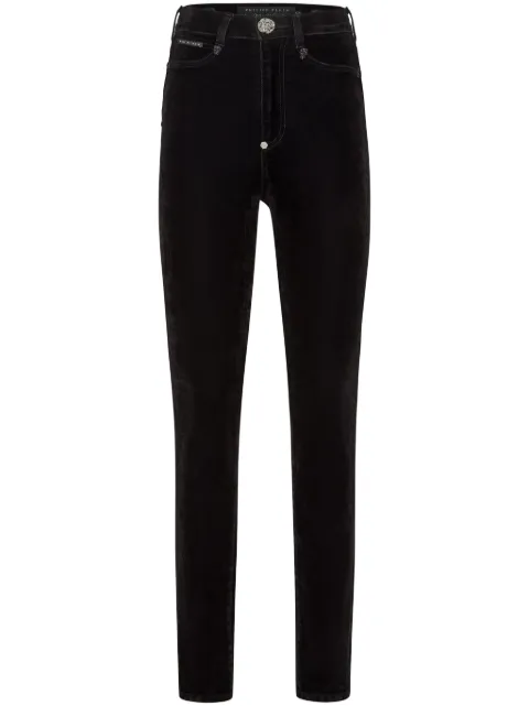 Philipp Plein logo-appliqué skinny jeans Black FADCWDT2675PDE004N