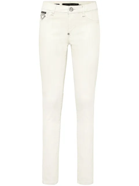 Philipp Plein crystal-heart jeans Neutrals FADCWDT2588PDE004N