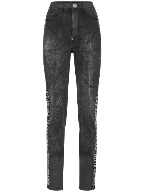Philipp Plein crystal-embellished skinny jeans Grey FADCWDT2571PDE004N